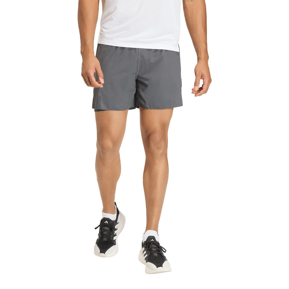 adidas ADI365 Iconic 2-in-1 Men's Running Shorts - Grey Six
