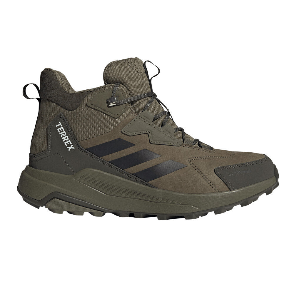 adidas Terrex Anylander Mid Leather Waterproof Men's Walking Boots - Olive Strata/Core Black/Shadow Olive