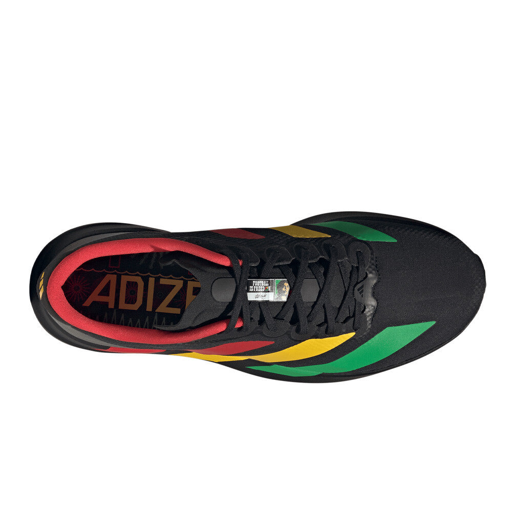 adidas Adizero Evo SL Woven Men's Running Shoes - Core Black/Vivid Green/Bold Gold