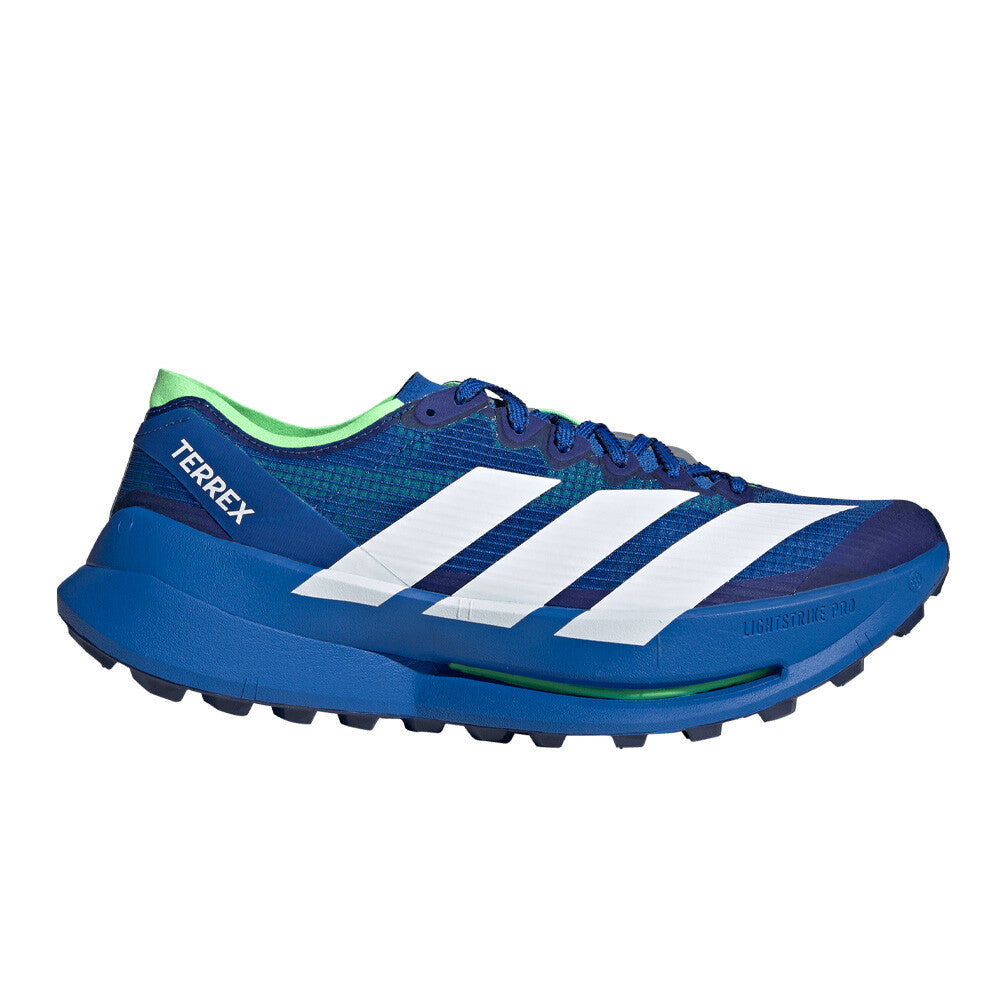 adidas Terrex Agravic Speed Ultra 2 Men's Trail Running Shoes - Blue/Cloud White/Lime Burst