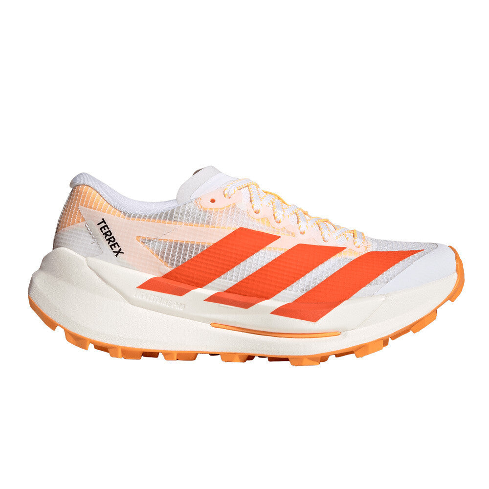 adidas Terrex Agravic TT Women's Trail Running Shoes - Cloud White/Impact Orange/Reflective Silver