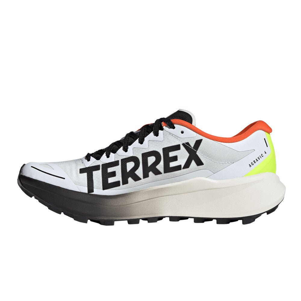 adidas Terrex Agravic 4 Men's Trail Running Shoes - Cloud White/Core Black/Semi Impact Orange