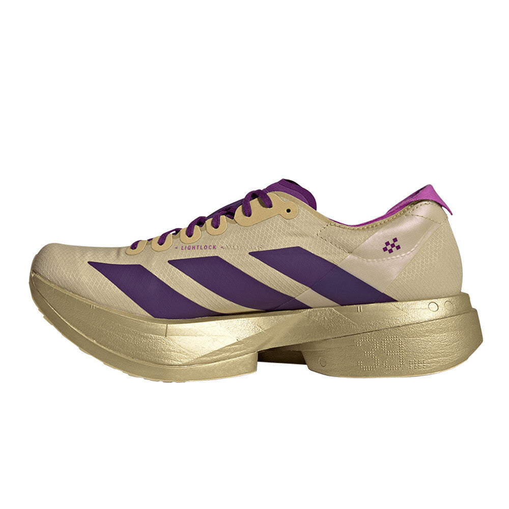 adidas Adizero Adios Pro 4 Men's Running Shoes - Sand/Rich Purple/Gold Metallic