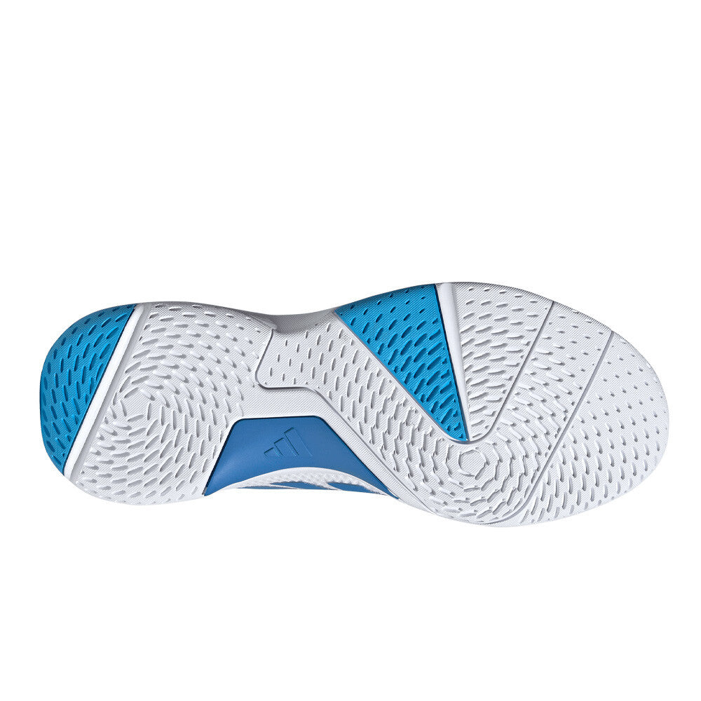 adidas Ligra 8 Men's Indoor Court Shoes - Cloud White/Ray Blue/Lucid Aquamarine