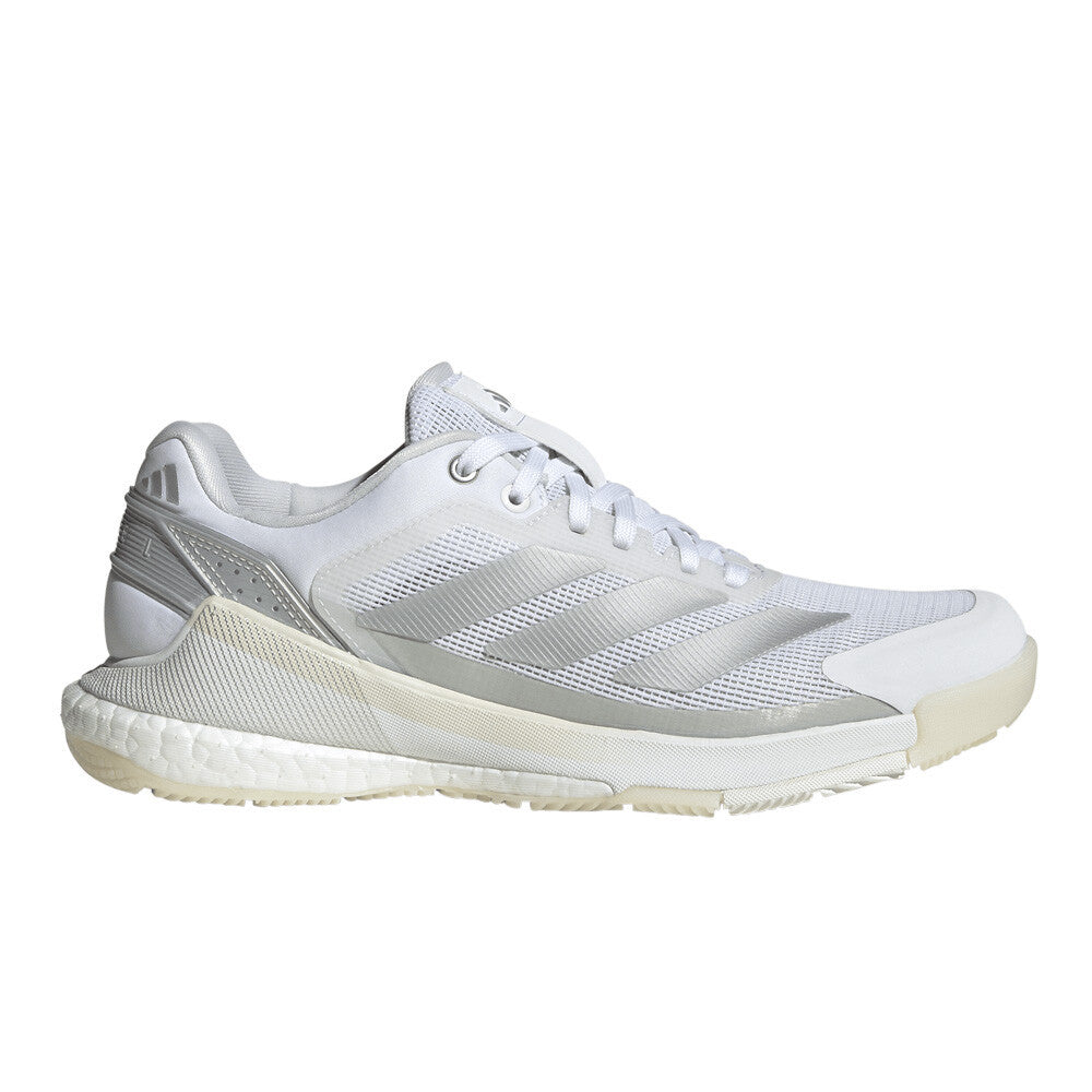 adidas Crazyquick Boost Women's Tennis Shoes - Cloud White/Silver Metallic/Zero Metallic