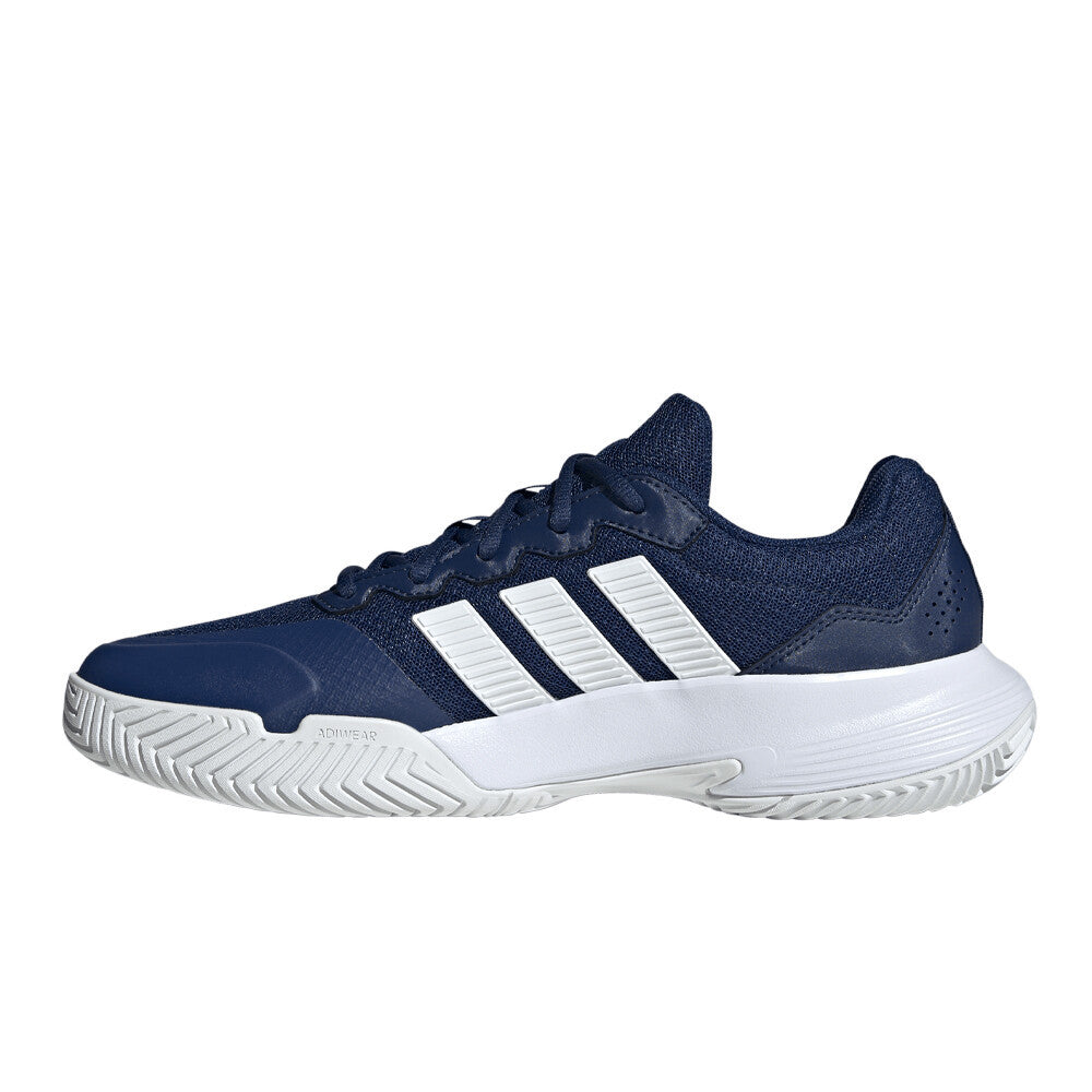 adidas GameCourt 2 Men's Tennis Shoes - Dark Blue/Cloud White/Cyber Metallic