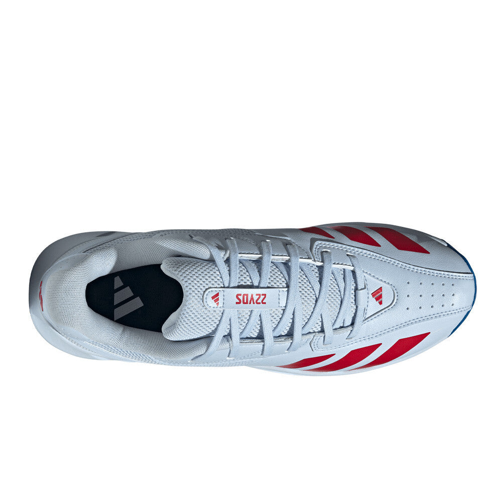 adidas 22YDs Men's Cricket Spikes - Crystal Sky/Pure Ruby/Bright Royal