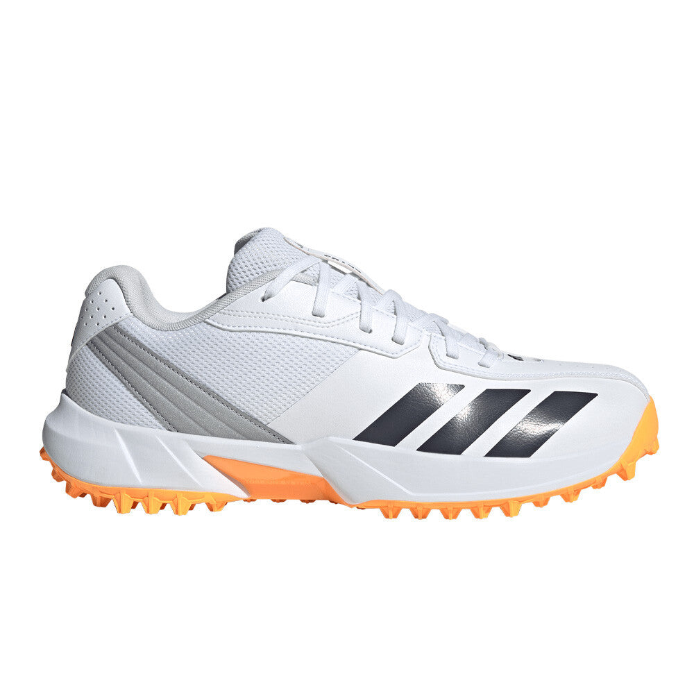 adidas 22YDs Men's Spikeless Cricket Shoes - Cloud White/Aurora Onix/Lucid Tangerine