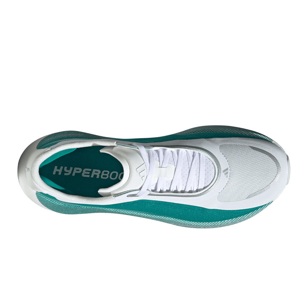 adidas Hyperboost Edge Men's Running Shoes - Cloud White/Equipment Green/Zero Metallic