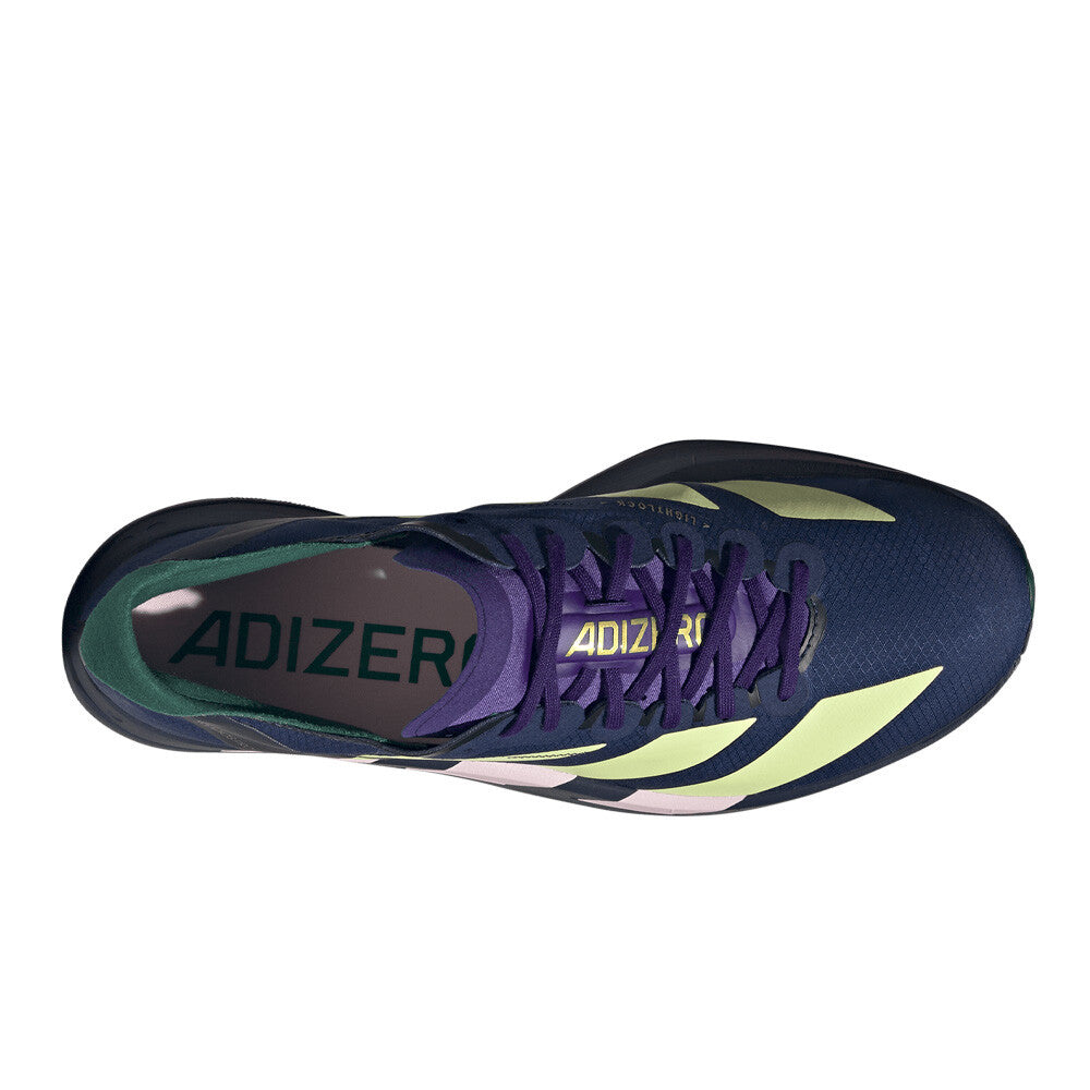 adidas Adizero Adios Pro 4 Men's Running Shoes - Dark Blue/Yellow Tint/Clear Pink