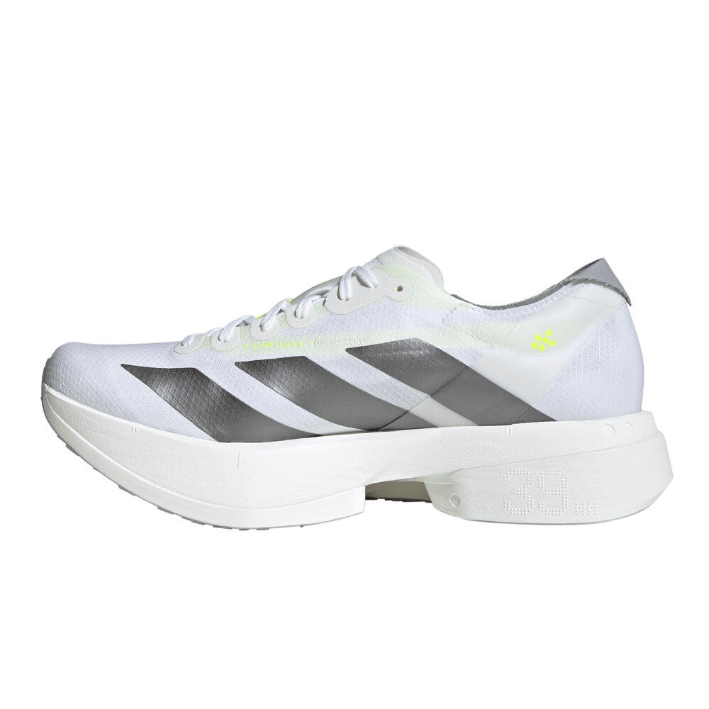 adidas Adizero Adios Pro 4 Men's Running Shoes - Cloud White/Iron Metallic/Solar Yellow