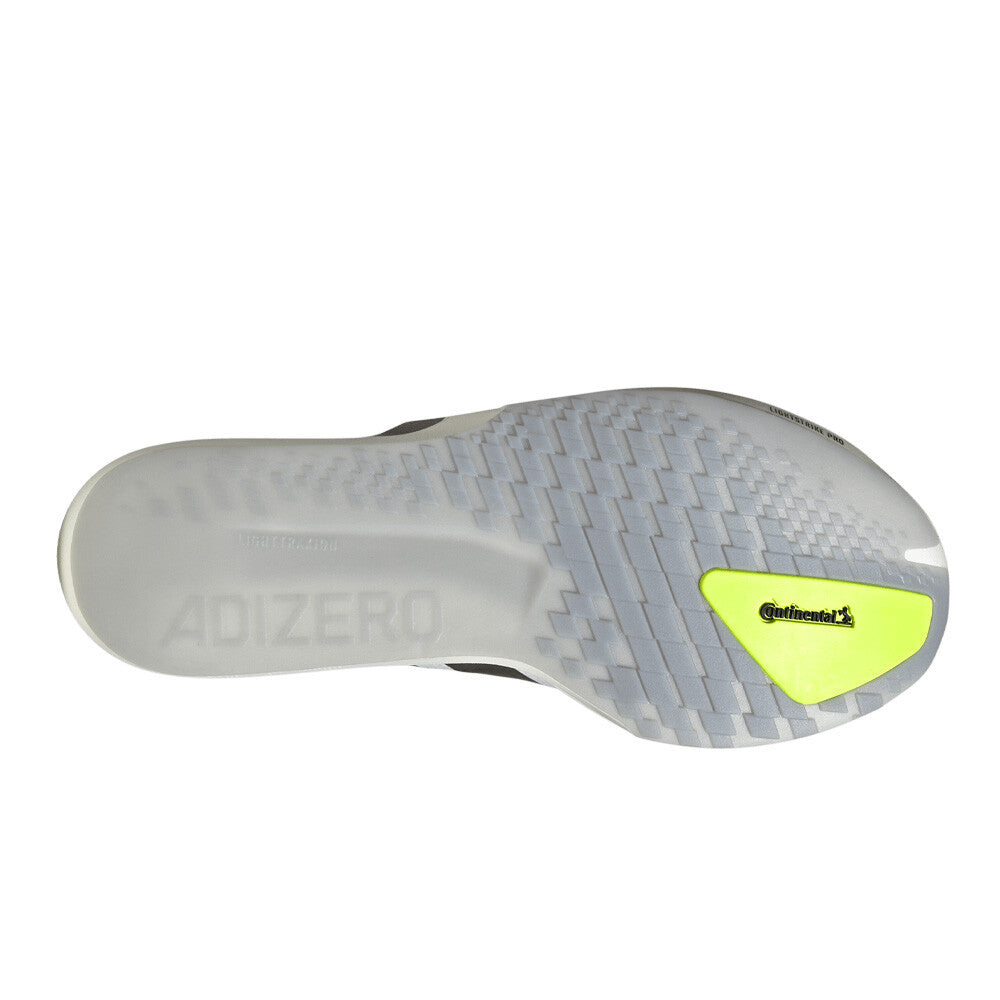 adidas Adizero Adios 9 Men's Running Shoes - Cloud White/Iron Metallic/Solar Yellow