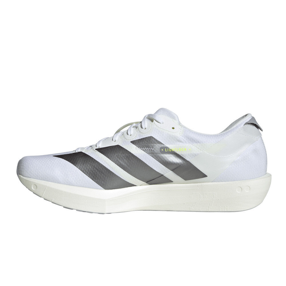 adidas Adizero Adios 9 Men's Running Shoes - Cloud White/Iron Metallic/Solar Yellow