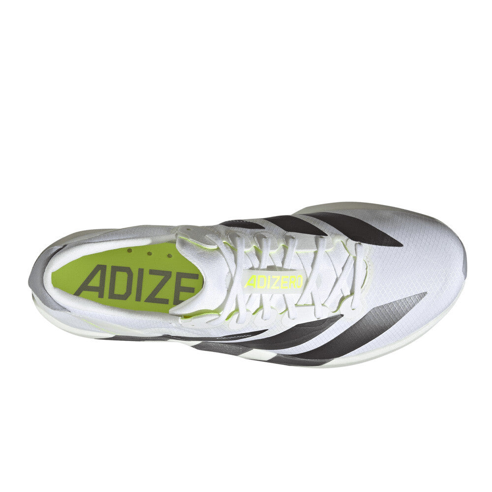 adidas Adizero Adios 9 Men's Running Shoes - Cloud White/Iron Metallic/Solar Yellow