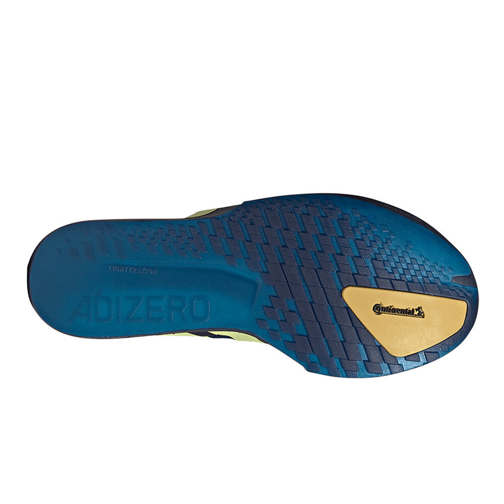 adidas Adizero Adios 9 Men's Running Shoes - Dark Blue/Yellow Tint/Clear Pink