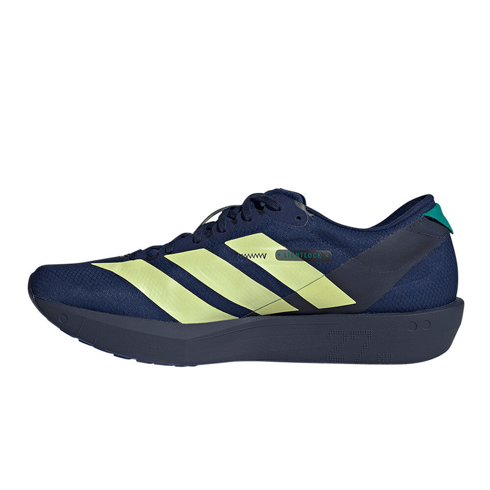 adidas Adizero Adios 9 Men's Running Shoes - Dark Blue/Yellow Tint/Clear Pink