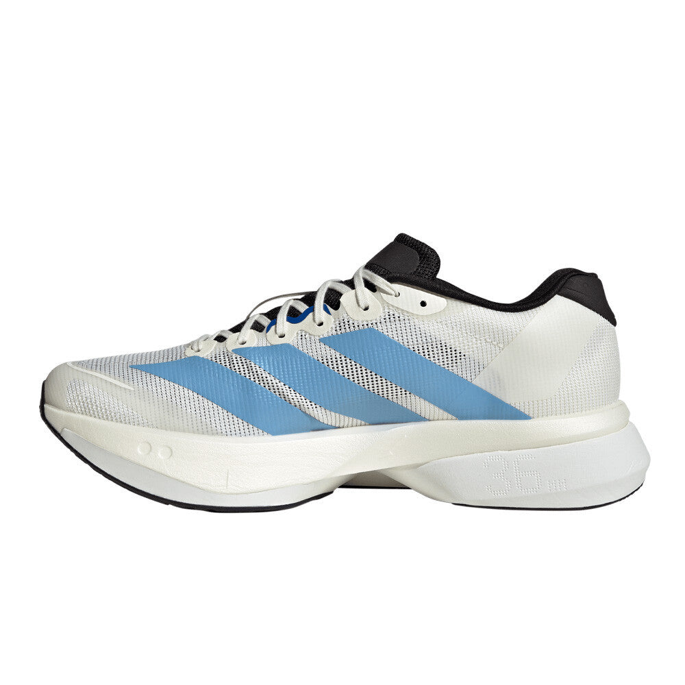 adidas Adizero Boston 13 Men's Running Shoes - Off White/Light Blue/Gold Metallic