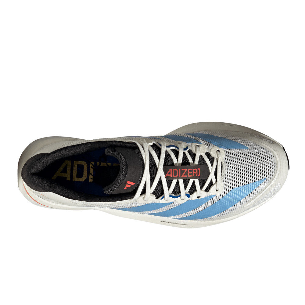 adidas Adizero Boston 13 Men's Running Shoes - Off White/Light Blue/Gold Metallic