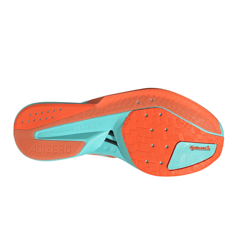 adidas Adizero Boston 13 Men's Running Shoes - Flash Aqua/Impact Orange/Iron Metallic