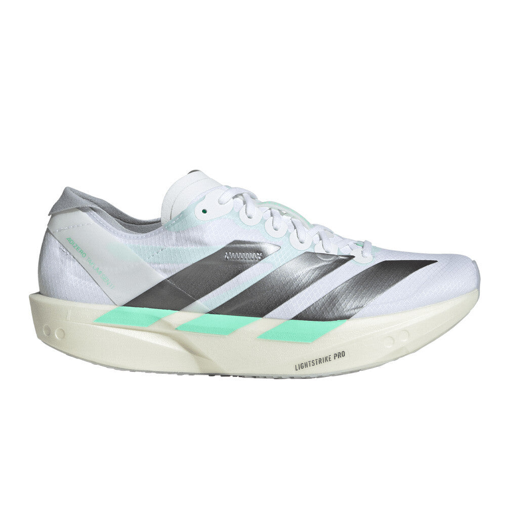 adidas Adizero Takumi Sen 11 Women's Running Shoes - Cloud White/Iron Metallic/Pulse Mint