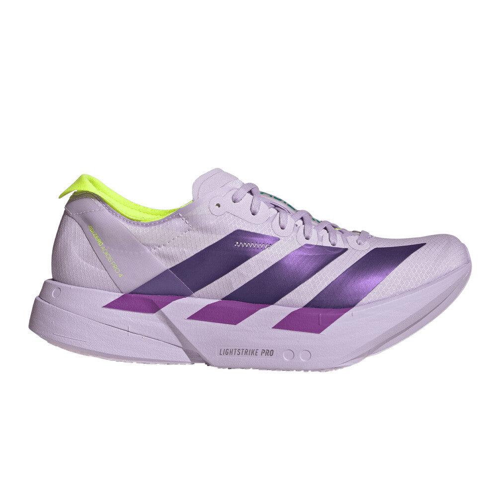 adidas Adizero Adios Pro 4 Women's Running Shoes - Purple Tint/Solar Purple/Signal Green