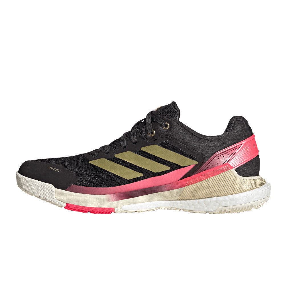 adidas Crazyquick Boost Men's Padel Shoes - Core Black/Gold Metallic/Solar Turbo