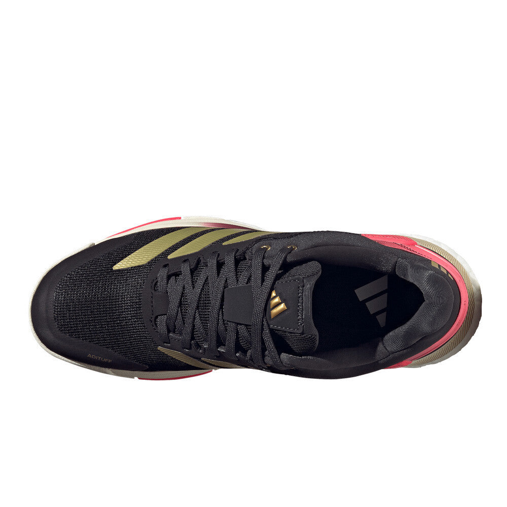 adidas Crazyquick Boost Men's Padel Shoes - Core Black/Gold Metallic/Solar Turbo