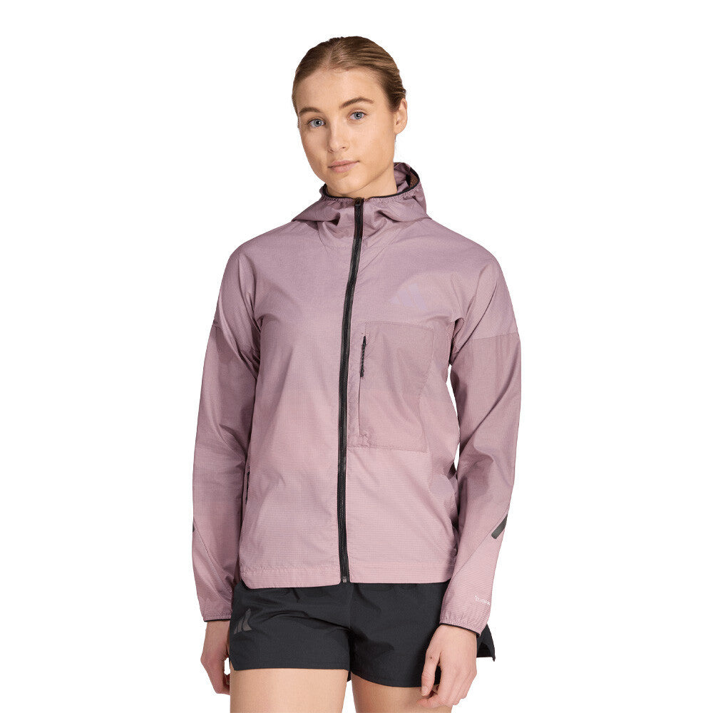 adidas Terrex Xperior Clima365 Light Windweave Women's Jacket - Magic Mauve/Black