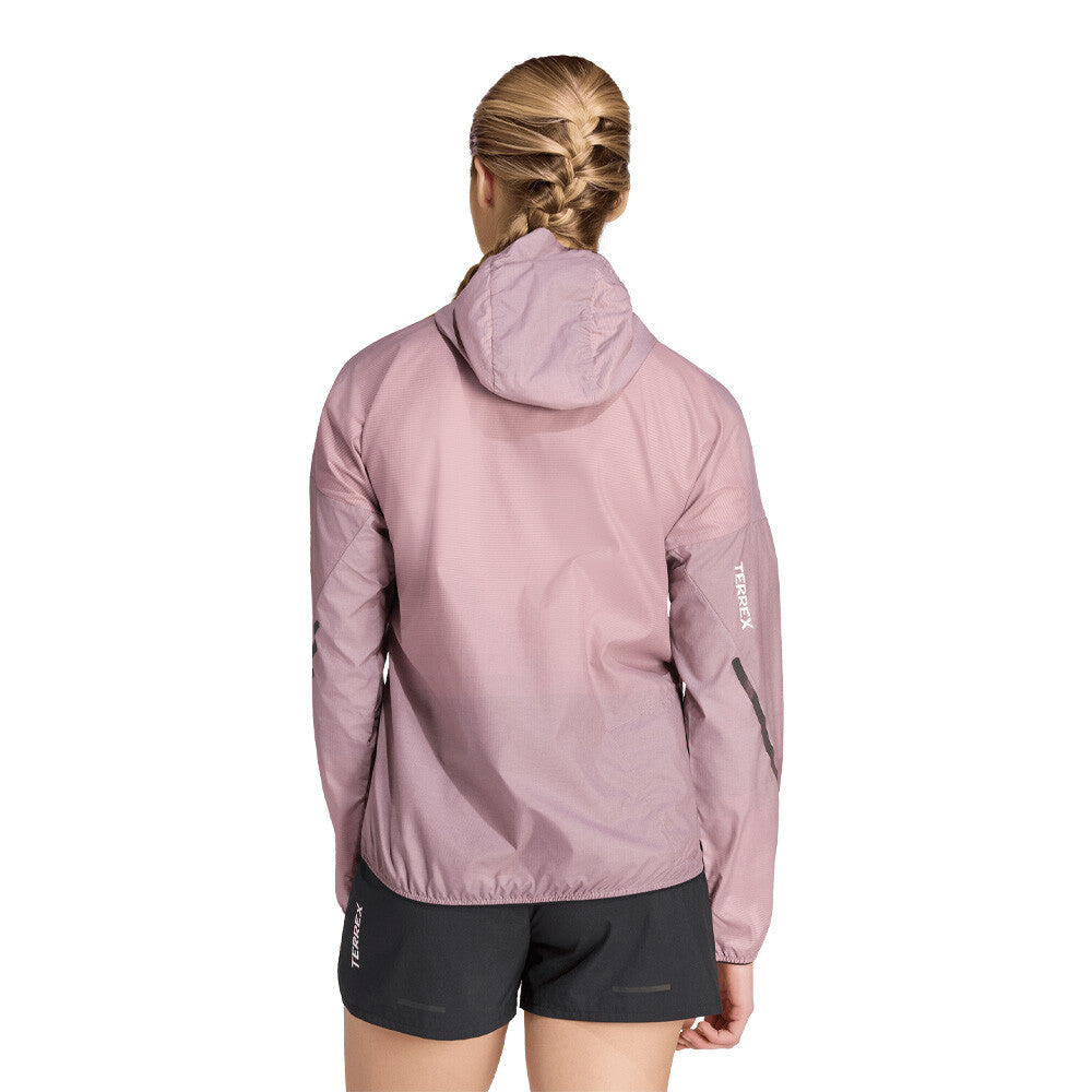 adidas Terrex Xperior Clima365 Light Windweave Women's Jacket - Magic Mauve/Black