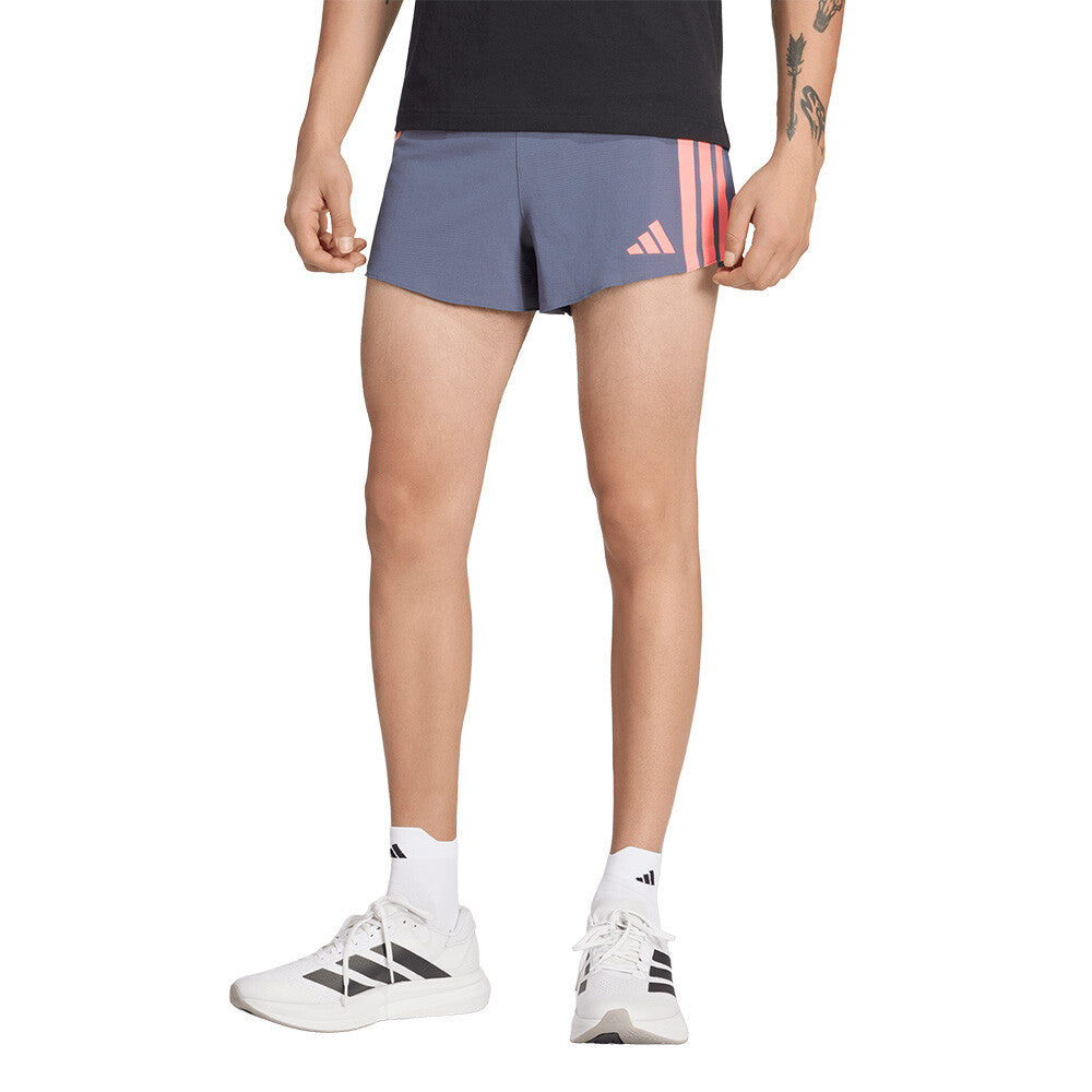 adidas Adizero Gel Pocket 3 Inch Men's Running Shorts - Onix/Solar Turbo