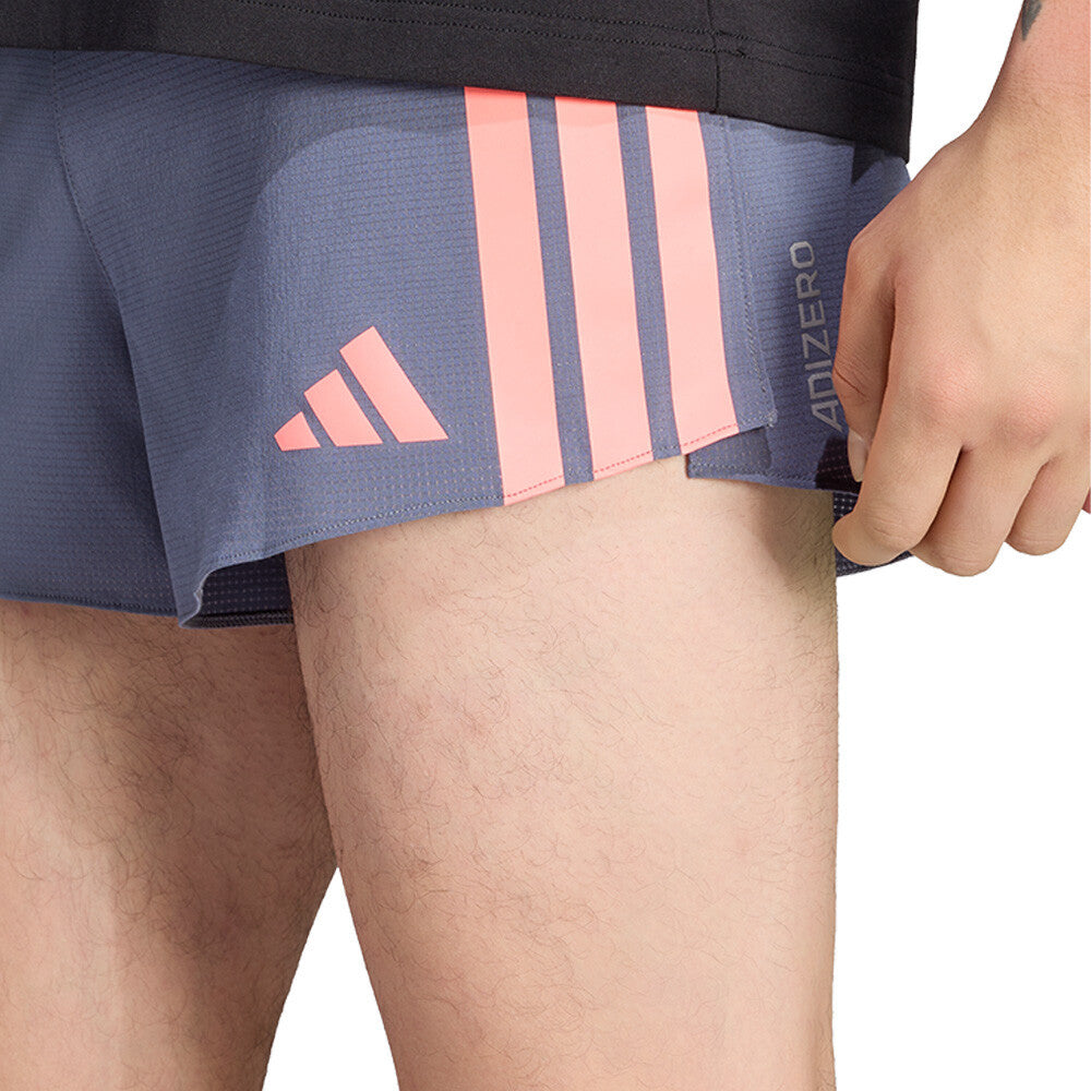 adidas Adizero Gel Pocket 3 Inch Men's Running Shorts - Onix/Solar Turbo