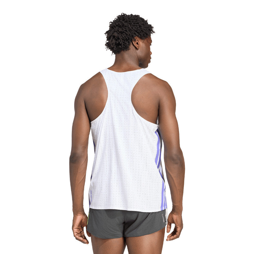 adidas Adizero Men's Running Vest - White/Solar Purple