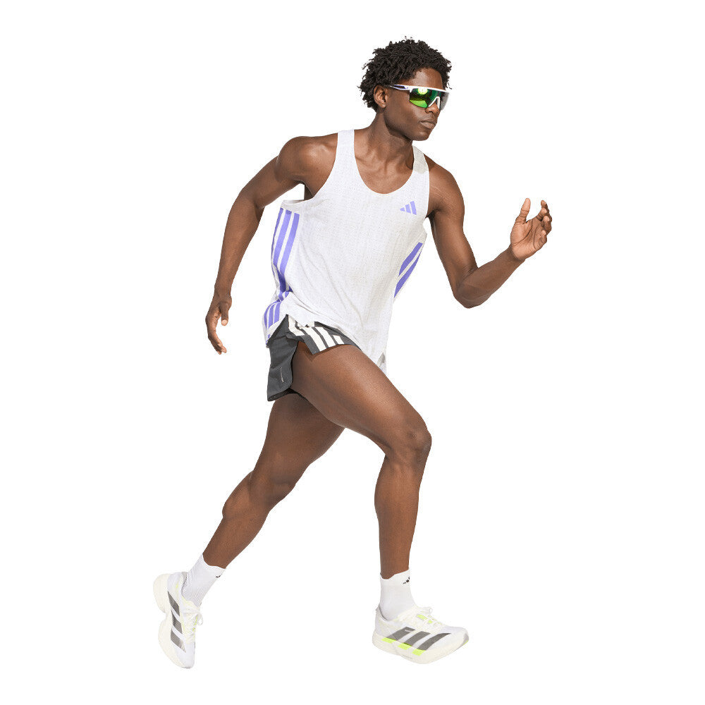adidas Adizero Men's Running Vest - White/Solar Purple