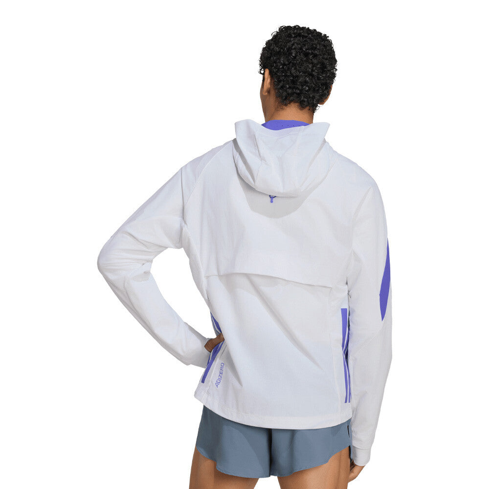 adidas Adizero Running Men's Jacket - White/Solar Purple
