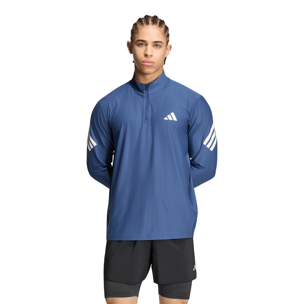 adidas ADI365 Iconic Half-Zip Men's Top - Tech Indigo/White