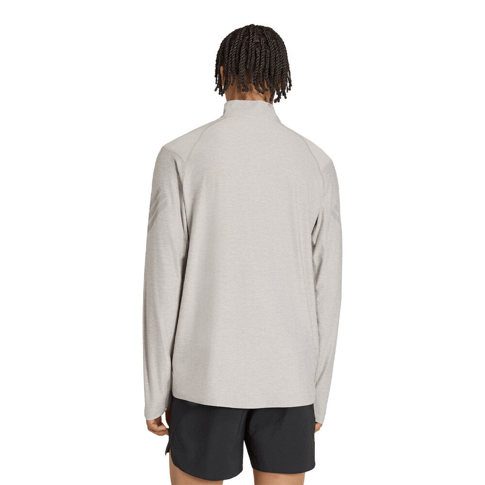 adidas ADI365 Iconic Half-Zip Men's Top - Medium Grey Heather