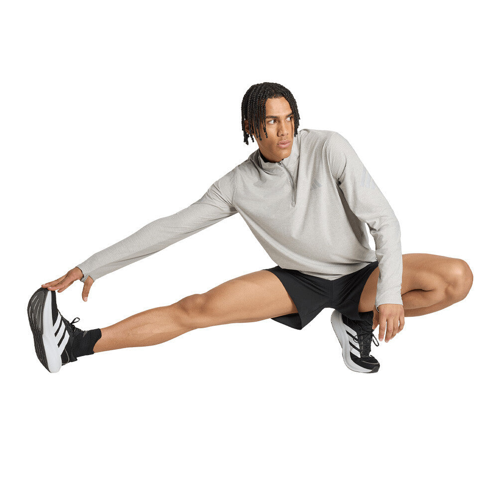adidas ADI365 Iconic Half-Zip Men's Top - Medium Grey Heather