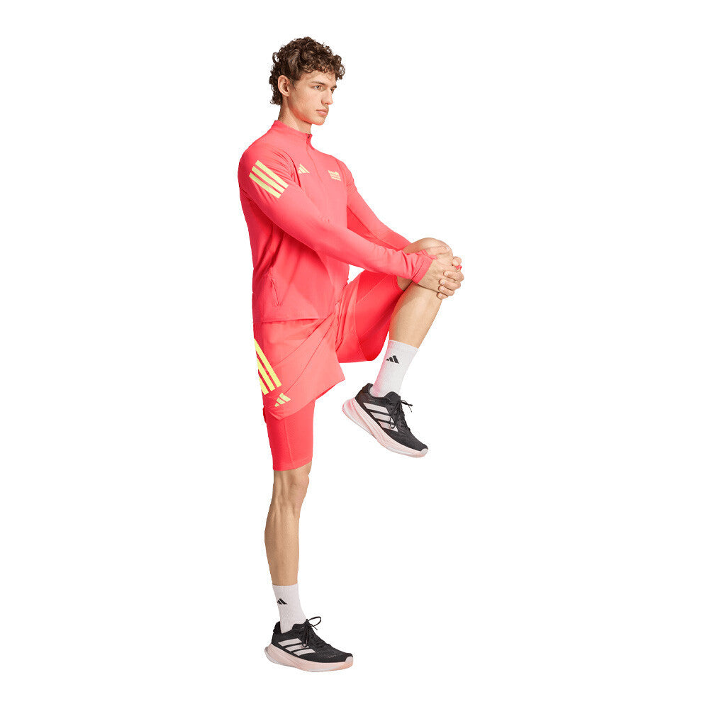 adidas Berlin Marathon Climacool 2-in-1 Men's Shorts - Solar Turbo