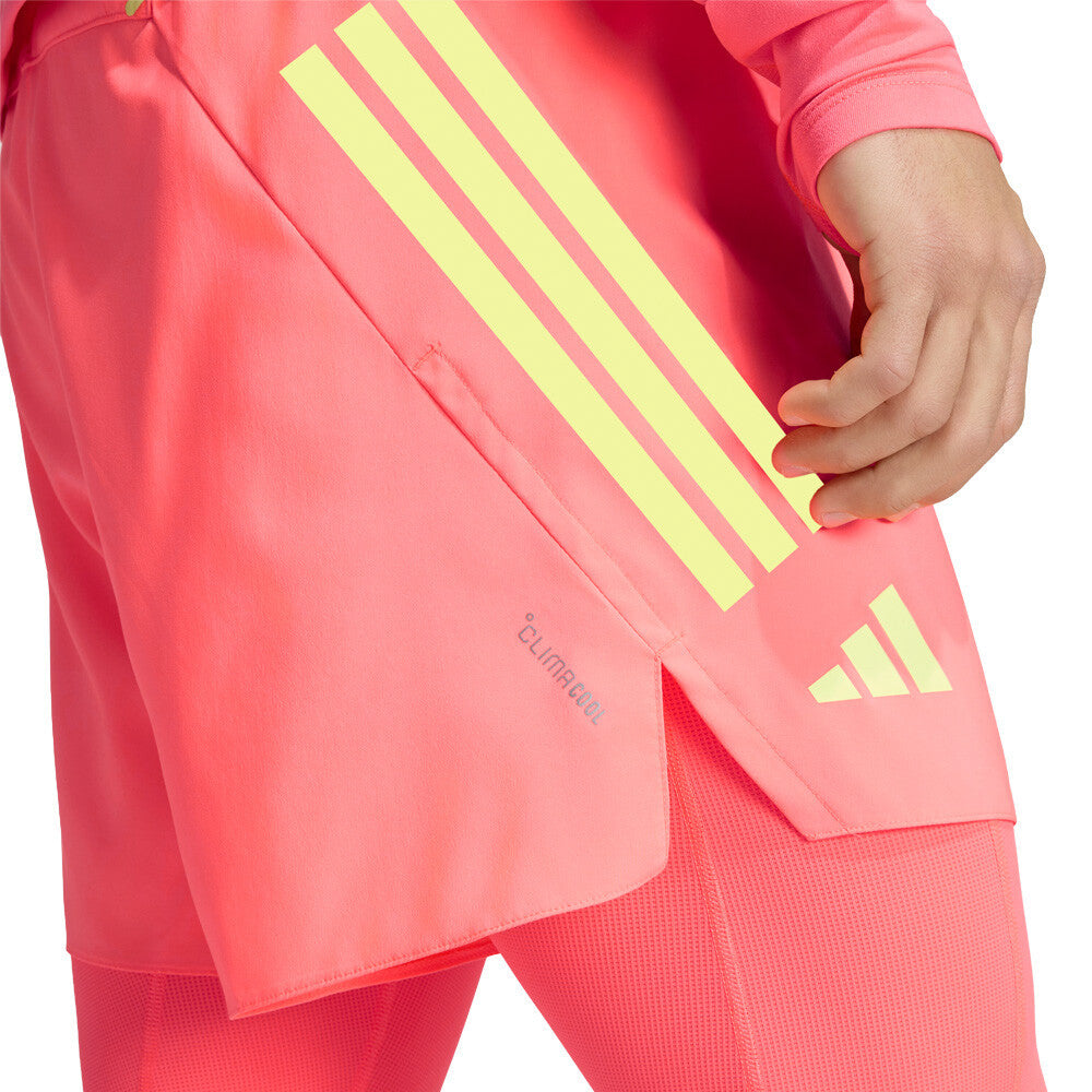 adidas Berlin Marathon Climacool 2-in-1 Men's Shorts - Solar Turbo