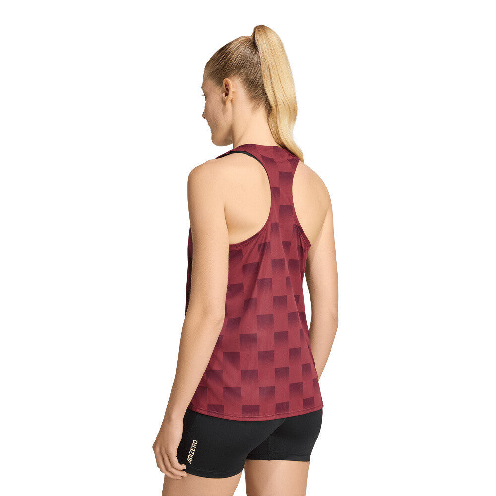 adidas Adizero NYC Women's Tank Top - Shadow Red/Maroon