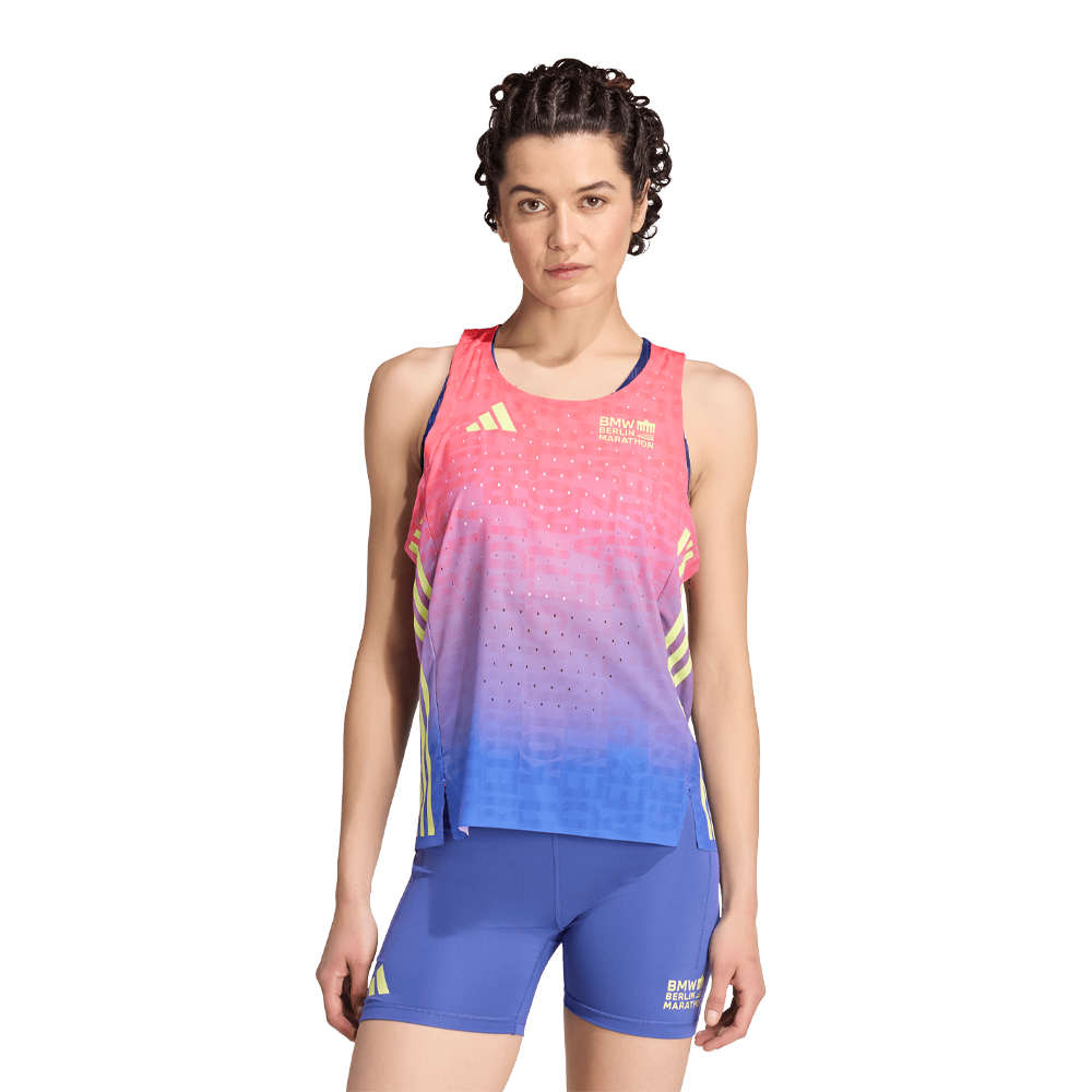 adidas Berlin Marathon Women's Tank Top - Solar Turbo/Dual Indigo