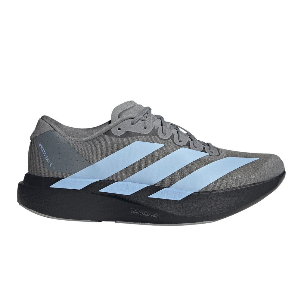 adidas Adizero Evo SL Men's Running Shoes - Grey Three/Glow Blue/Core Black