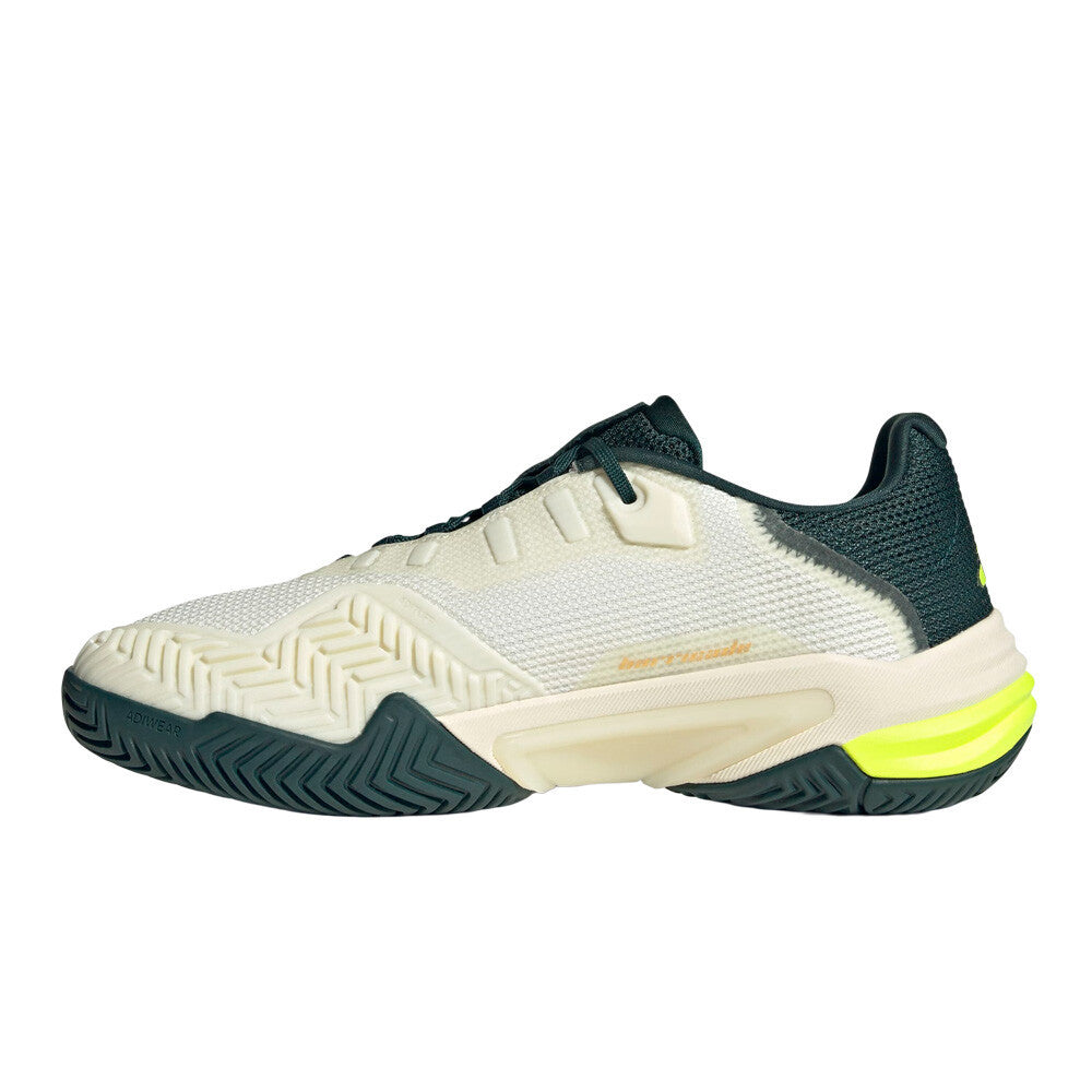 adidas Barricade 13 Men's Tennis Shoes - Off White/Core Black/Powder Teal