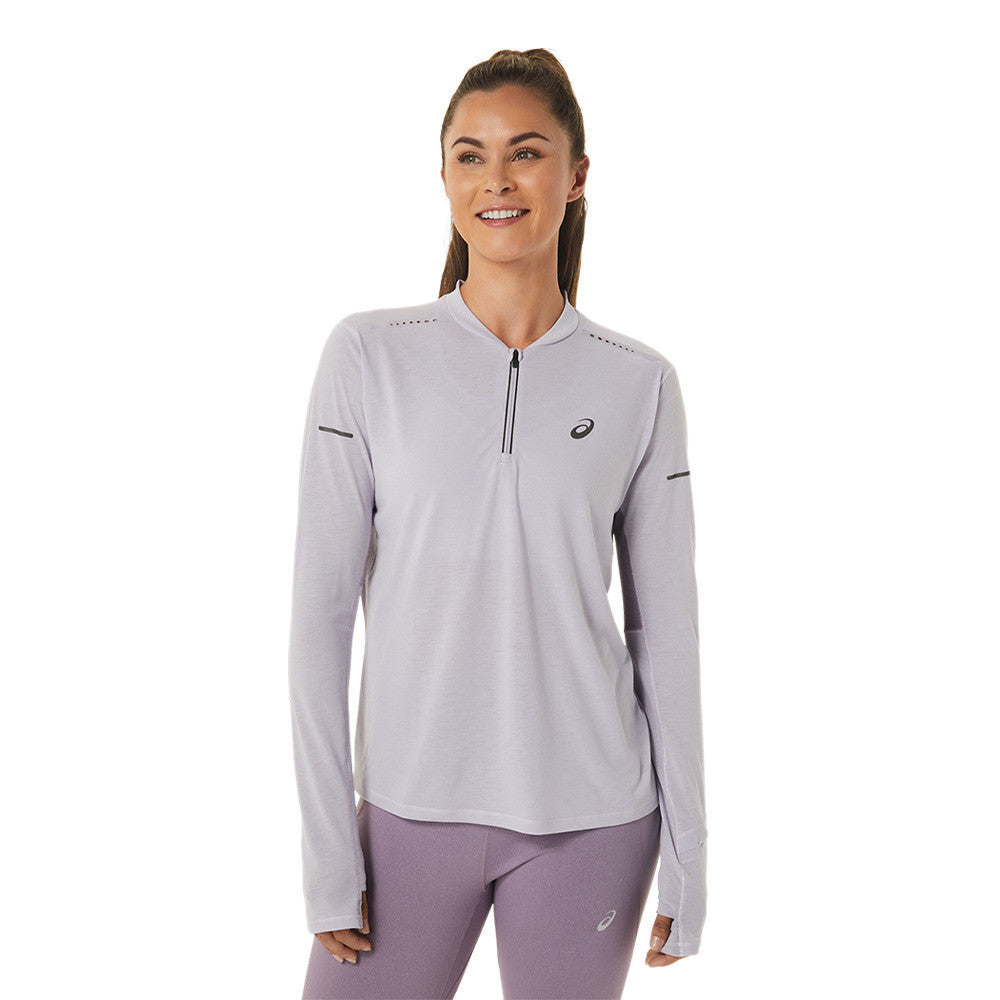 ASICS Metarun 1/2 Zip Long Sleeve Women's Half Zip Top - Dusk Violet/Violet Quartz