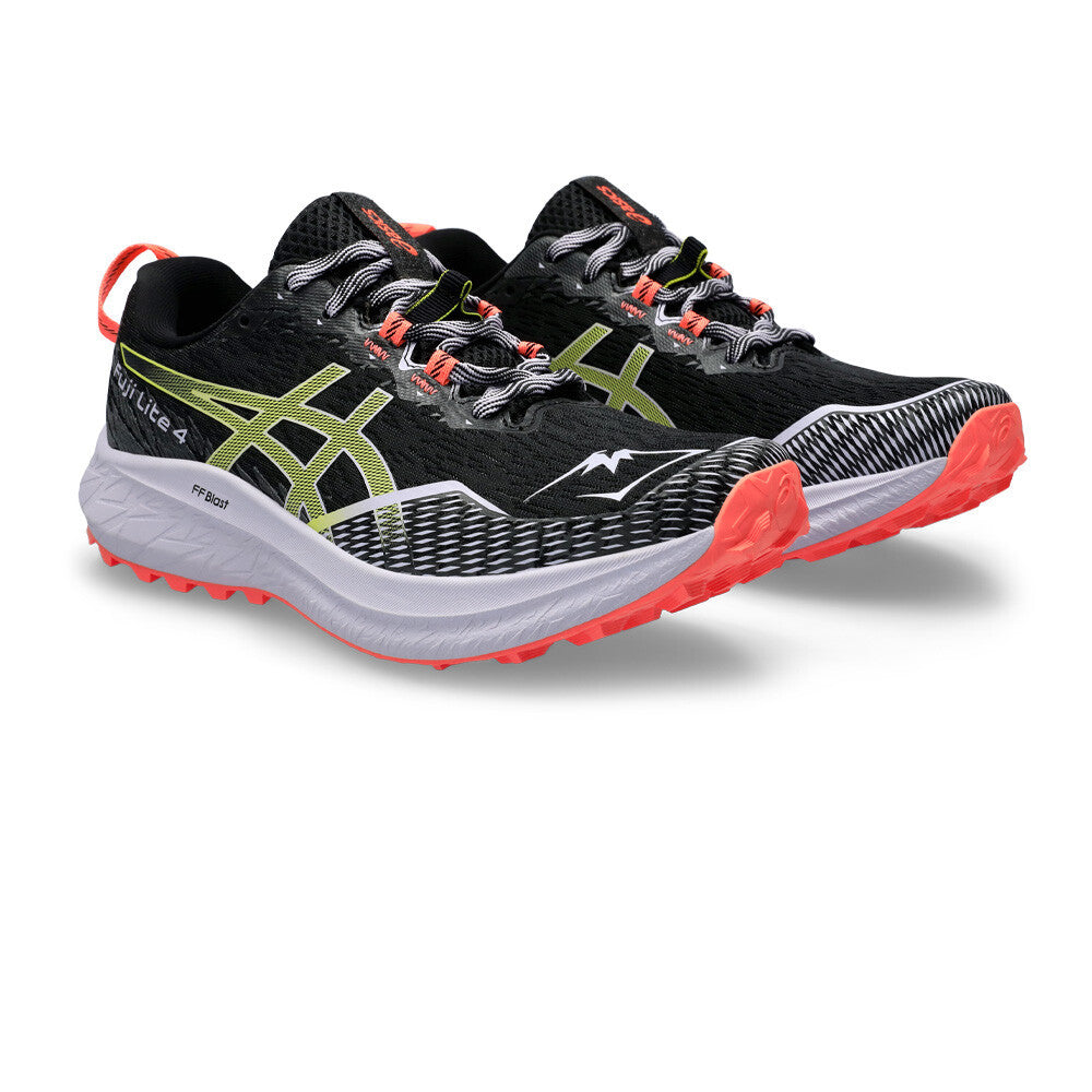 ASICS Fuji Lite 4 Women's Trail Running Shoes - Black/Cacti