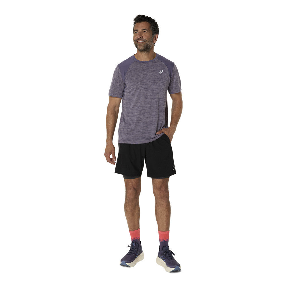 ASICS Road 2-In-1 7 Inch Men's Shorts - Performance Black/Graphite Grey