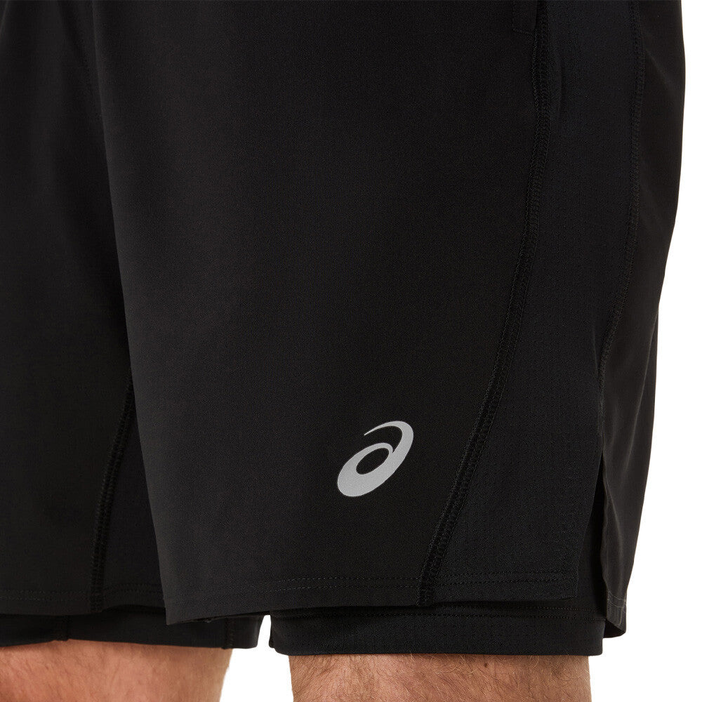 ASICS Core 2N1 7 Inch Men's Running Shorts - Performance Black