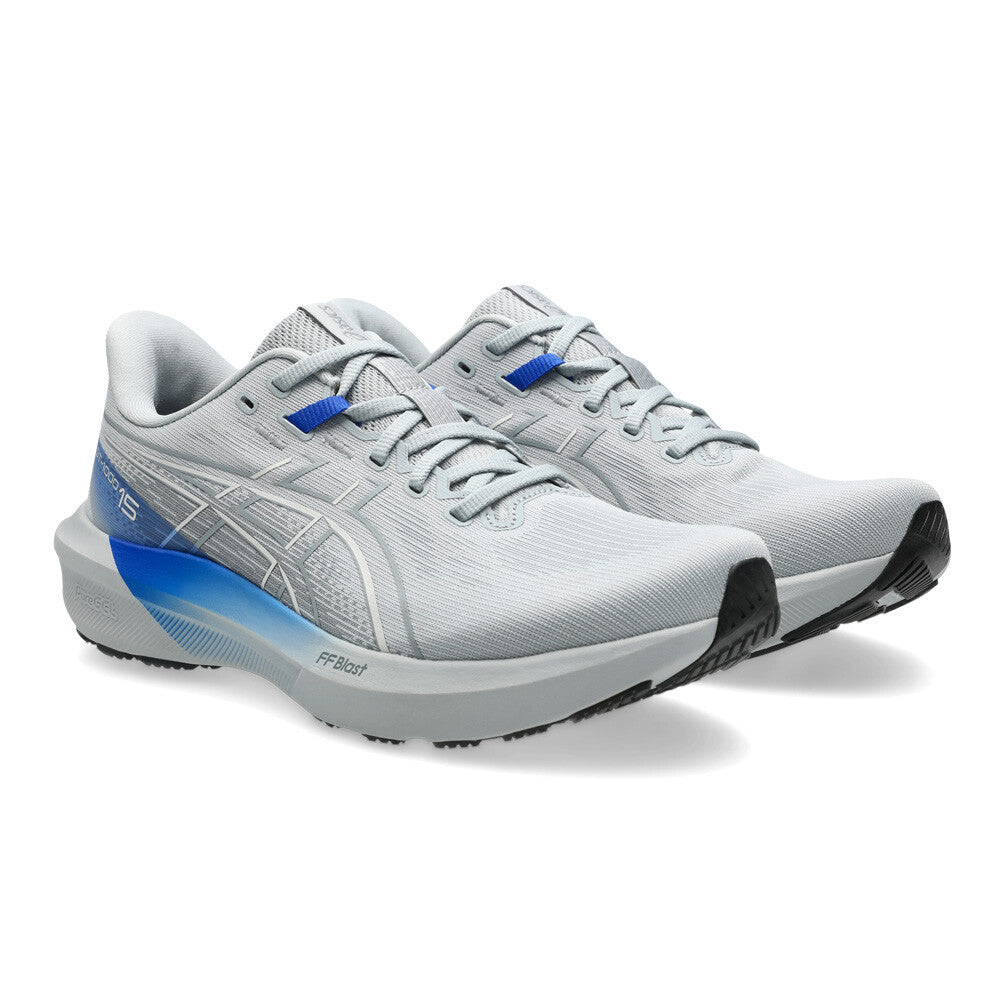 ASICS GT-1000 15 Men's Running Shoes - Piedmont Grey/Neon Blue