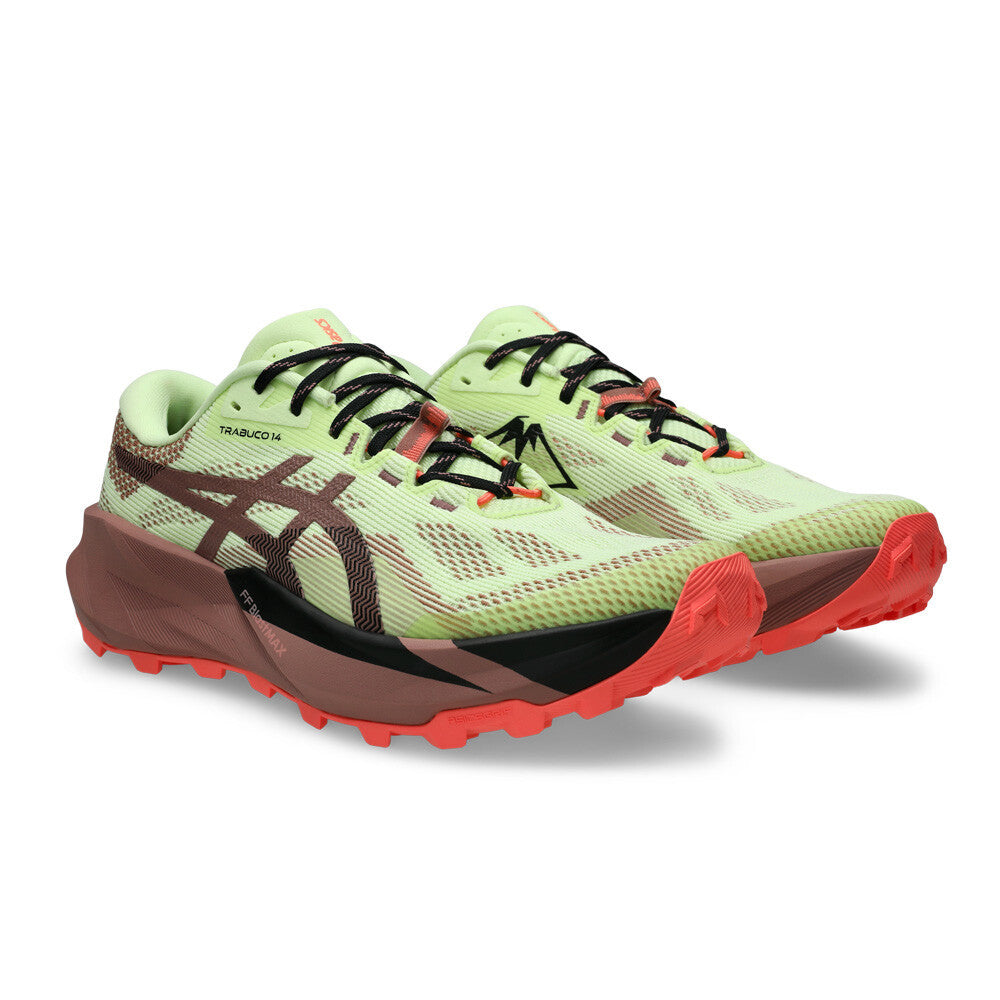 ASICS Trabuco 14 Men's Trail Running Shoes - Illuminate Yellow/Umeboshi