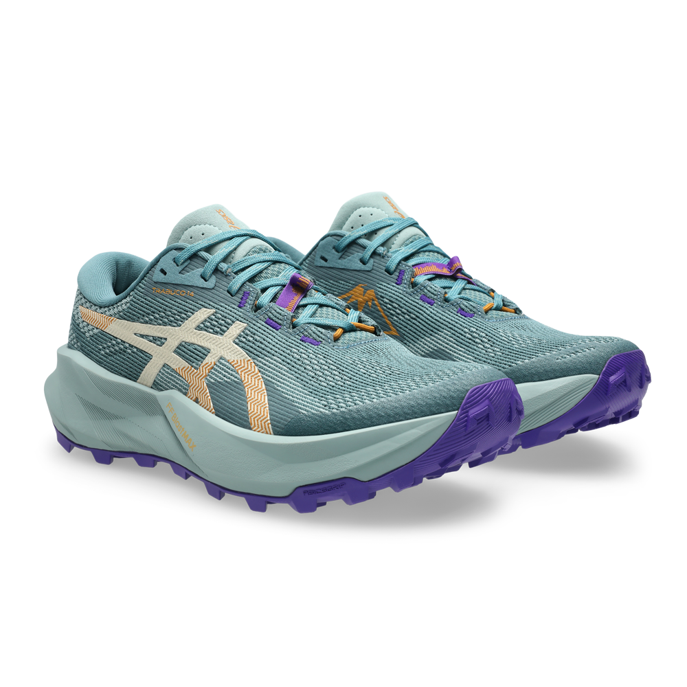 ASICS Trabuco 14 Women's Trail Running Shoes - Foggy Teal/Radiant Amythest